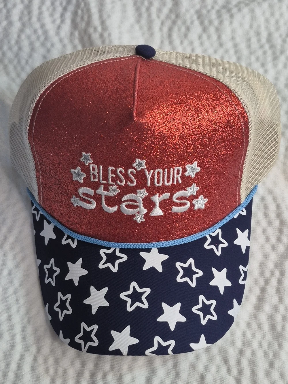 Way to Celebrate! Patriotic Trucker Hats Lot of 2 One Size Red White Blue